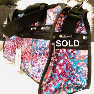 Multicolor Floral LeSportsac Purse/Duffel/Weekender Bag